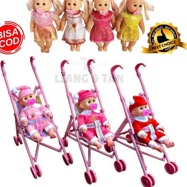 PROMO UKURAN BESAR DORONGAN + BONEKA BAYI PEREMPUAN BISA NANGIS MURAH
