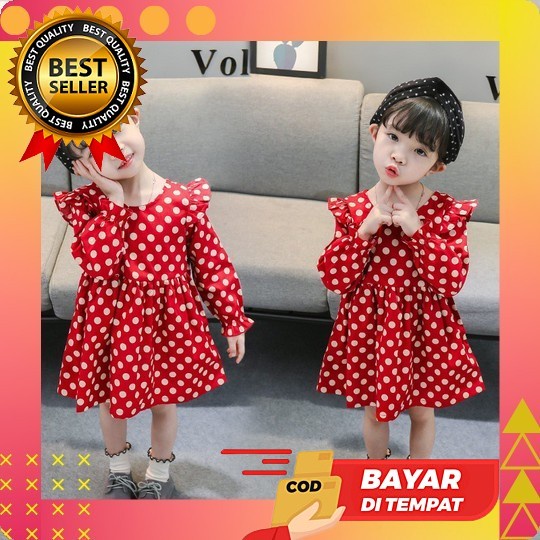 Dress Anak Perempuan Import Korea 7 8 9 10 11 Tahun Premium Lucu Murah Meriah Fashion Pakaian Baju D
