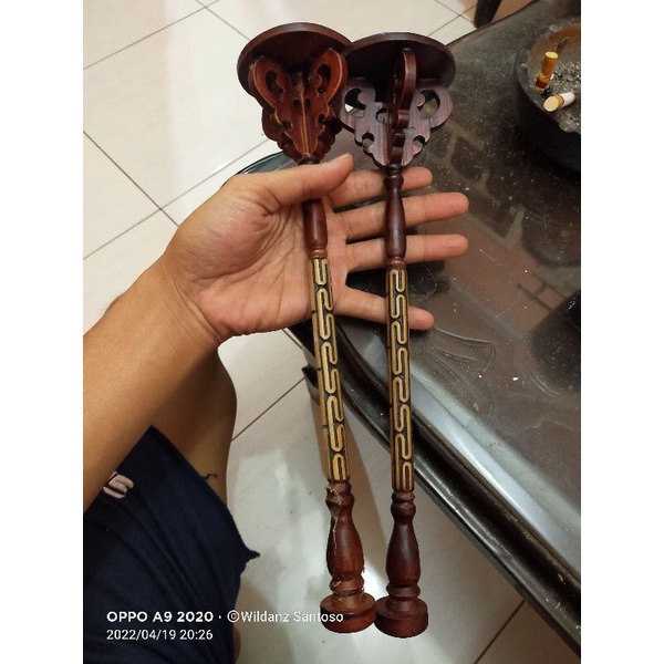 tiang branjangan bambu motif cukit