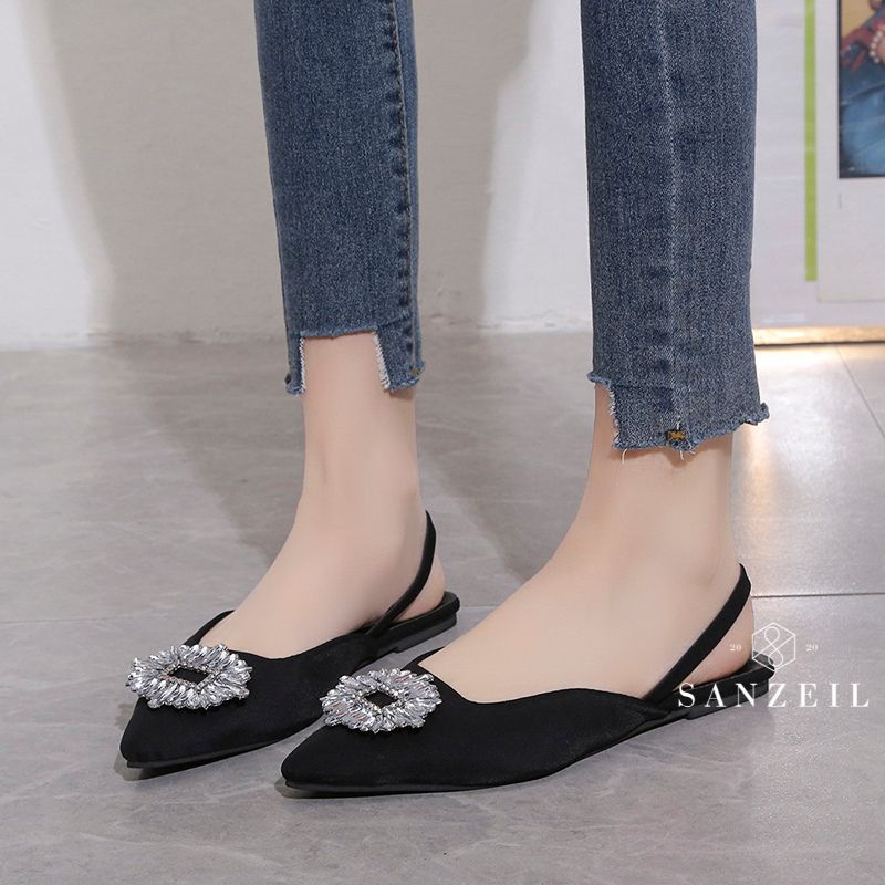 Sendal Flat Wanita GO1233 Sendal Flat Tali Belakang