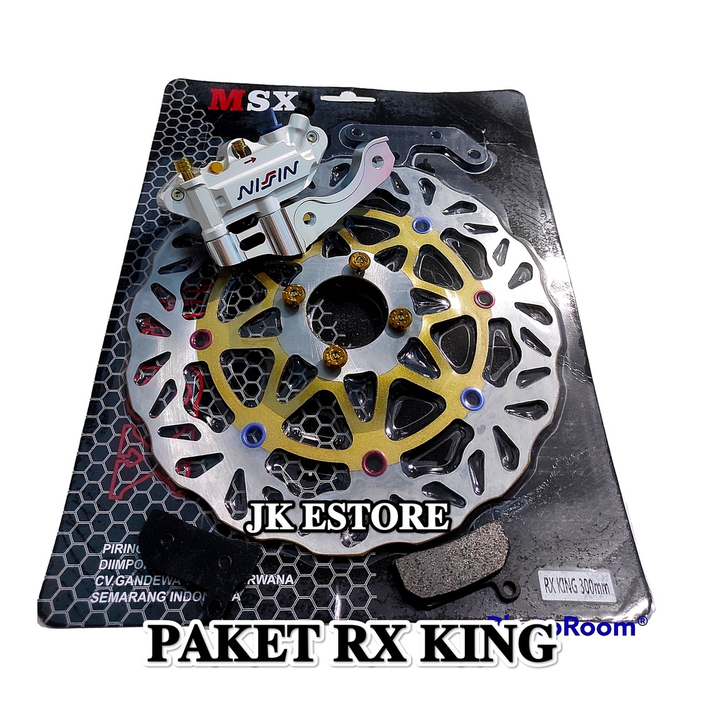 Paket Kaliper Monoblok 4 Piston + Piringan Variasi Rx King Uk 300MM + Baut Piringan 4Pcs + Baut