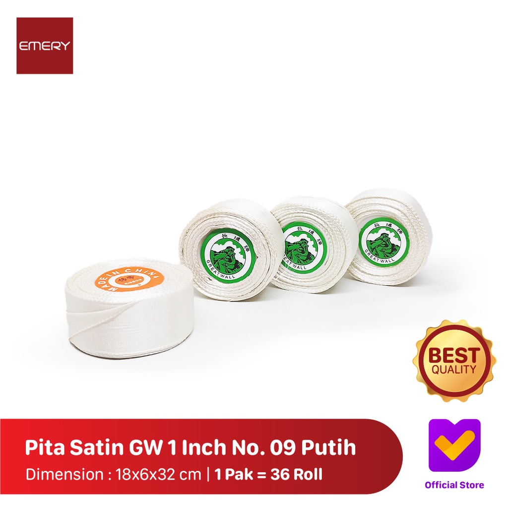 

PITA SATIN GW 1 INCH NO. 09 PUTIH ( 1 ROLL )