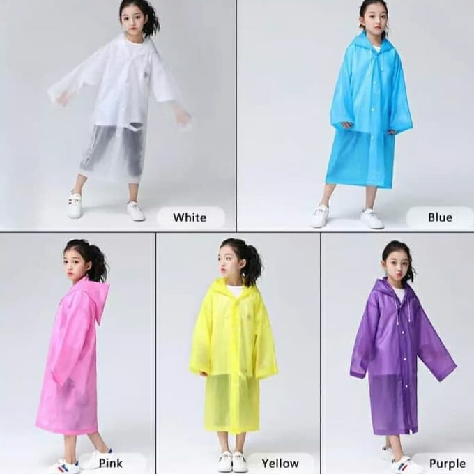 Jas Hujan Anak Eva Raincoat Kids Jas Hujan Plastik Fashion Anak Warna Trendy Jas Hujan Eva Anak Lucu Jas Hujan Kids Polos