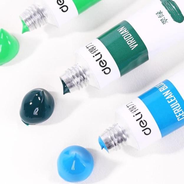 

Deli 24 colors acrylic paint paste delicate and the brush 73858