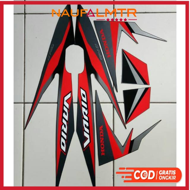 Stiker liS body motor honda vario 125 2018 hitam