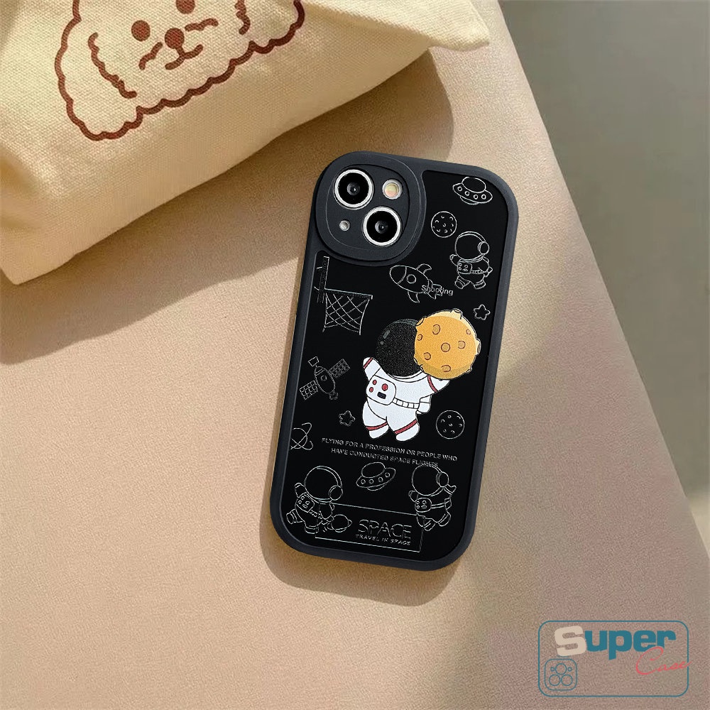 Case Untuk Realme C53 C55 C31 C25Y C35 C21Y C17 C15 C2 C12 C11 C20A C20 C30 C25s C21 C3 Gt5 6i 5i 9i 7i 6 6s 8 10 Pro+8i 5s 58 Kartun Lucu Astronot Trendy Merk NASA Soft Cover