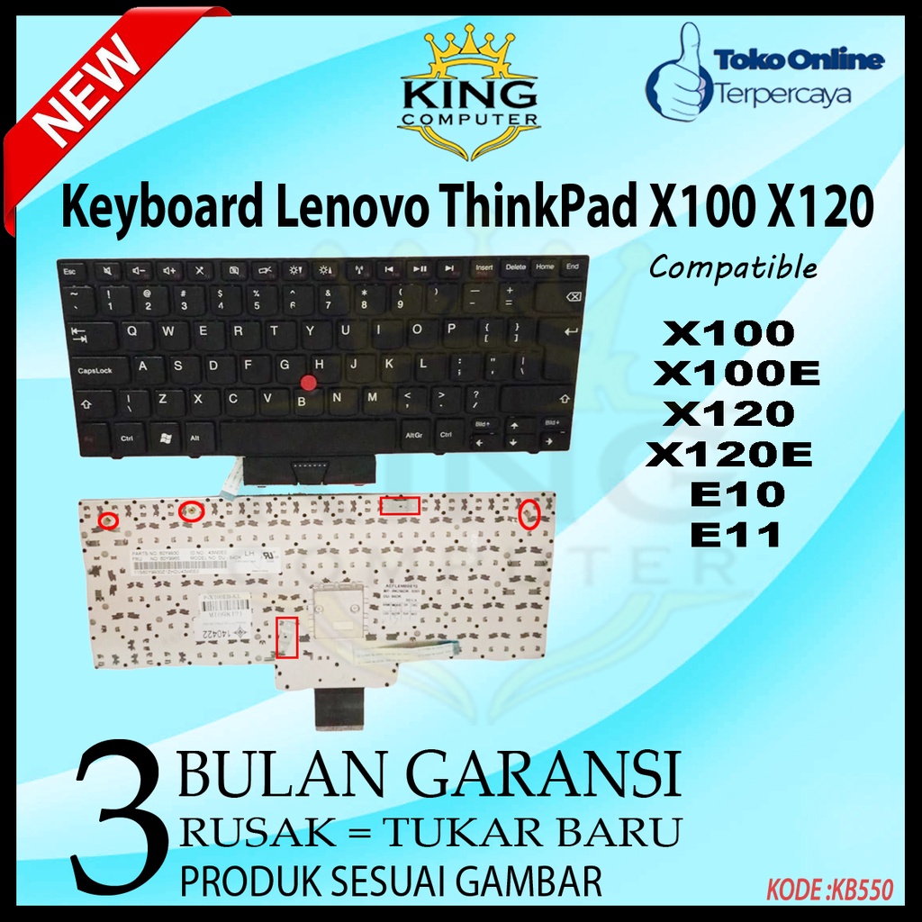 Keyboard Lenovo ThinkPad X100 X100E X120 X120E Edge E10 E11