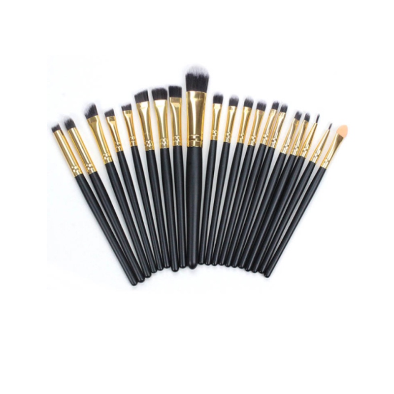 20pcs Kuas Makeup Set Kosmetic Brush Powder Eye Shadow Foundation Blusher Blending Beauty