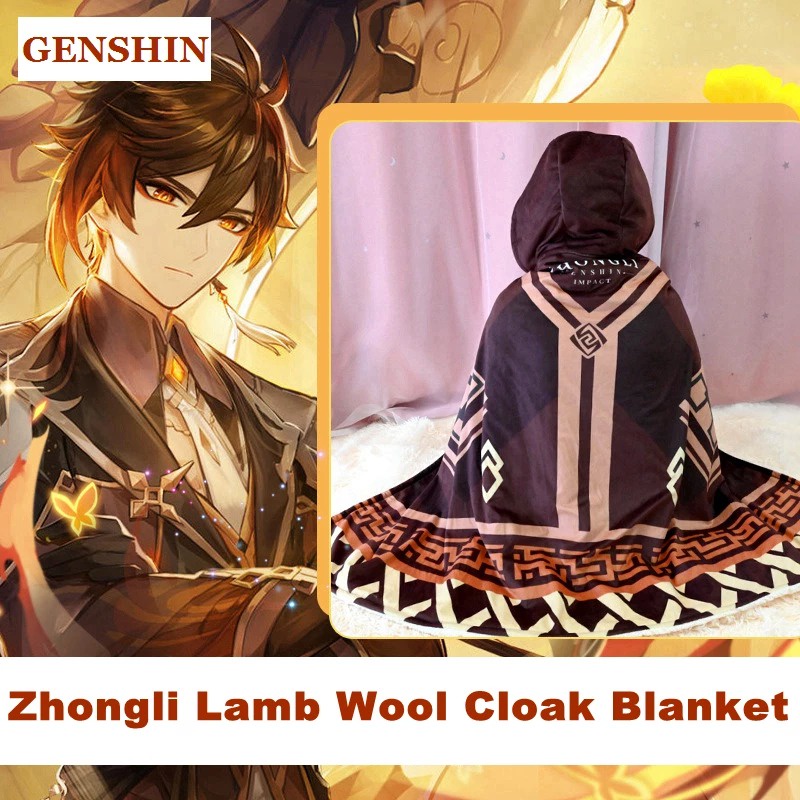 Selimut Jubah Cosplay Game Genshin Impact  Zhongli Venti/Barbatos Klee Hutao