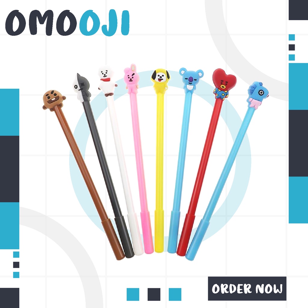 

Omooji - Pulpen Fancy Gel Pena Karakter KPOP / Perlengkapan Sekolah / Stationary R147