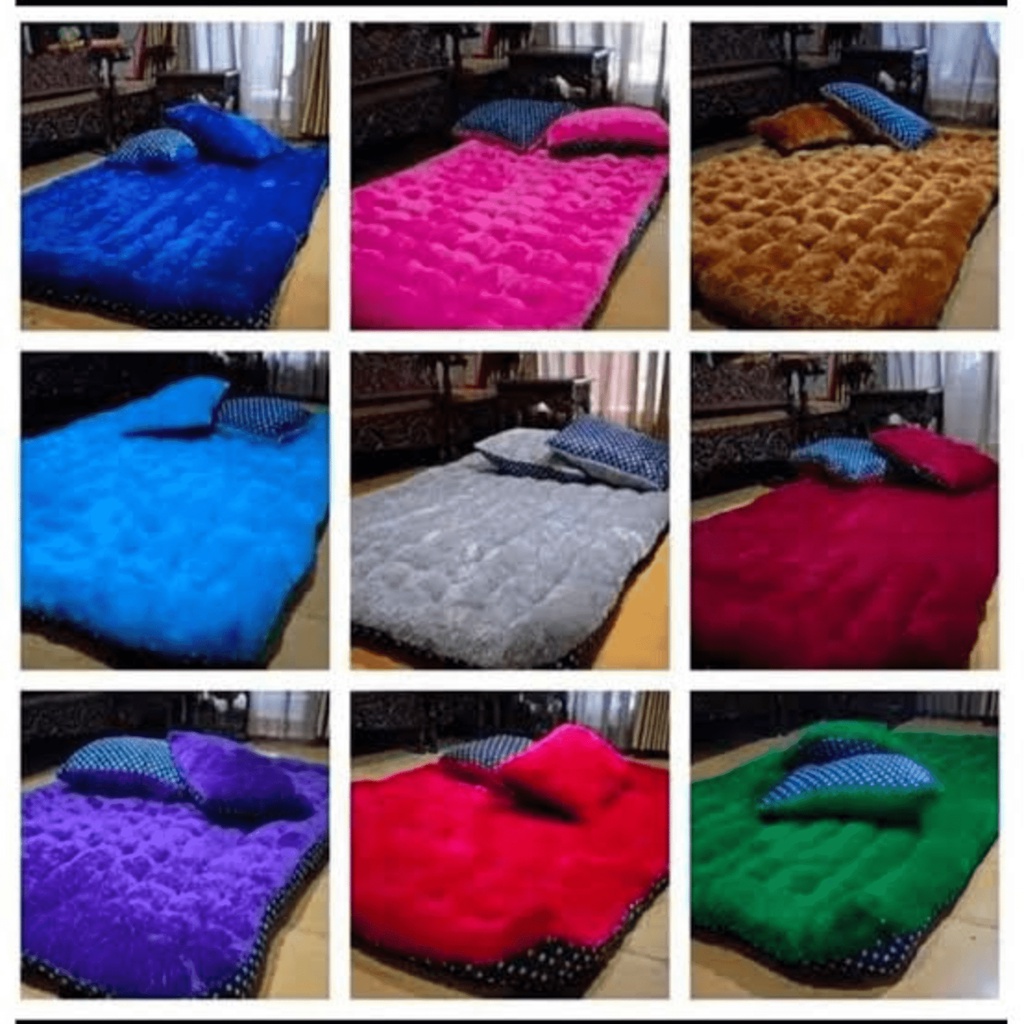 Kasur Gender Murah ,Kasur Gender Bulu rasfur MATRAS KASUR LANTAI KARPET SANTAI SURPET ( Isi 2 Bantal