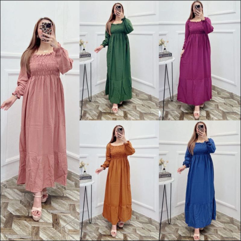 DRESS SMOX POLOSAN JUMBO//RAYON SANTUNG