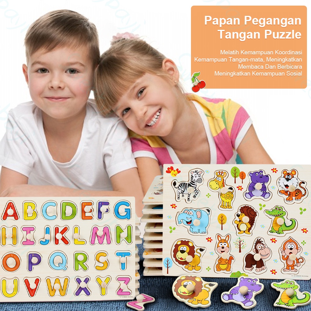 Sweetybayi Puzzle knob puzzle kayu premium Jigsaw wooden puzzle