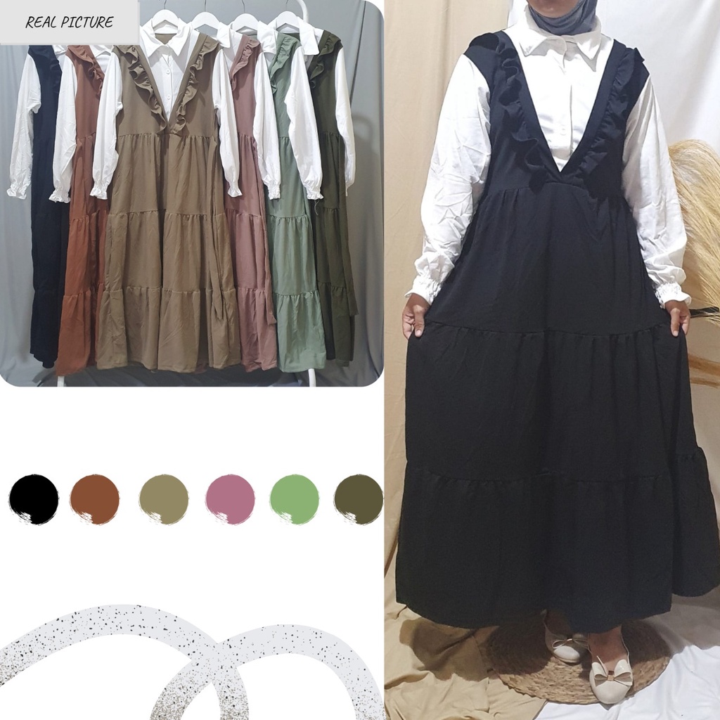 Dailythings Gamis JUMBO Silla BUSUI Overall Renda Ukuran Fit L sampai XXL Ld 102cm Pb 135cm