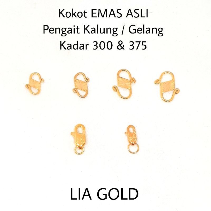 Kokot Pengait EMAS ASLI Kadar 300 &amp; 375 ( TOKO MAS LIA GOLD BEKASI  )