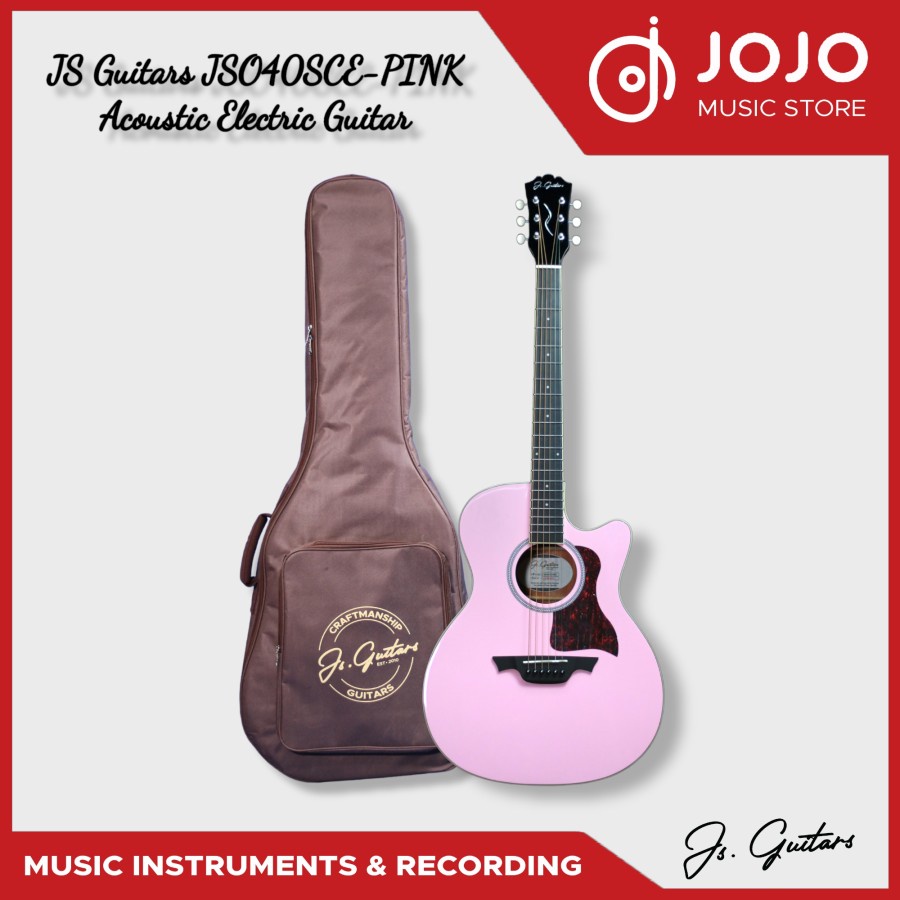 JS Guitars JSO40SCE-PINK Akustik Elektrik