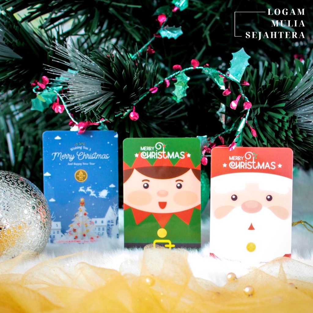 Jual Lotus Archi Natal LA Gold Merry Chrismas / Hadiah Natal 2022