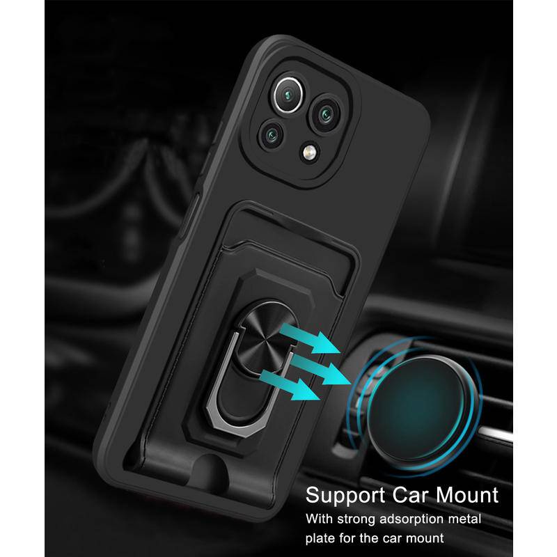 Case Bahan TPU Multifungsi Dengan Slot Kartu Untuk Redmi 8A 9A 9C Redmi Note 10 8 9 9s Pro 4G