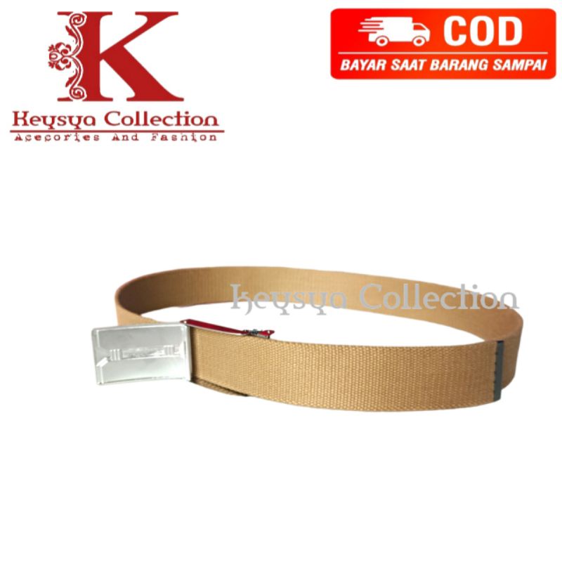 ikat pinggang pria kanvas sabuk pria tanpa Lobang