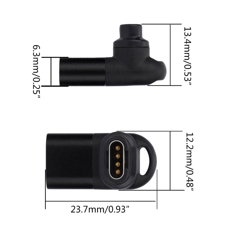 Cre Adapter Charger Usb Tipe C Female Ke 4p Untuk Fenix5 / 5S / 5X / 6 / 6S / 6X Vivoactive 3