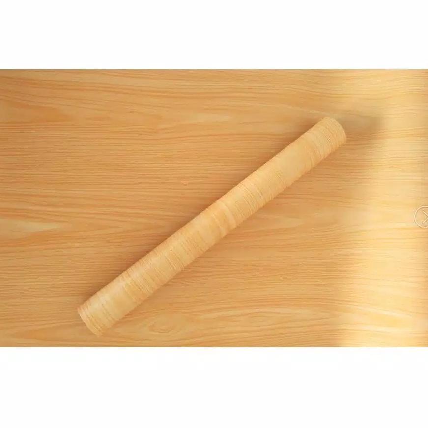 Laris WALLPAPER DINDING MOTIF SERAT KAYU COKLAT MUDA ( KUNING ) 10m x 45cm 78