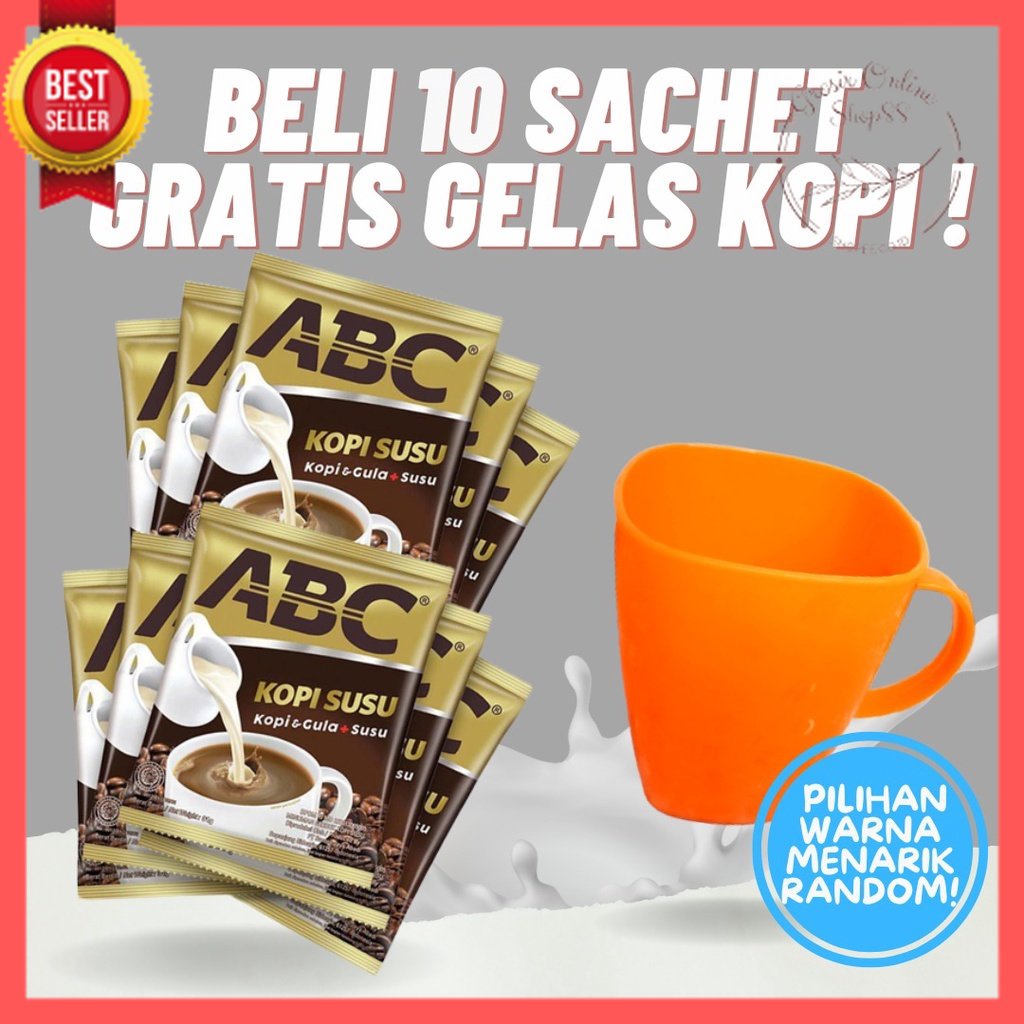 GOS - PROMO!!! BELI 10 SACHET KOPI ABC GRATIS GELAS KOPI