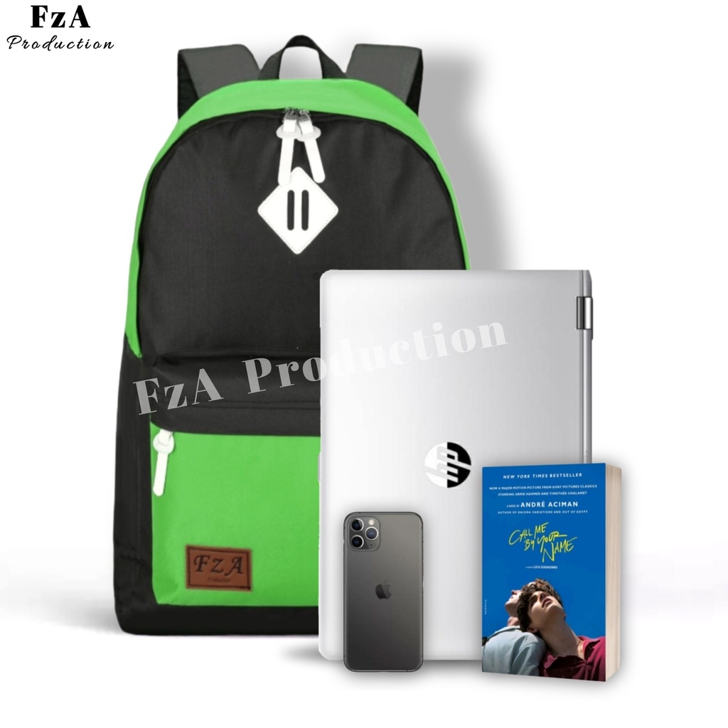 FzA Official - Tas Ransel Punggung Distro Casual Pria Wanita / Tas Ransel Laptop Backpack Original - BGRN