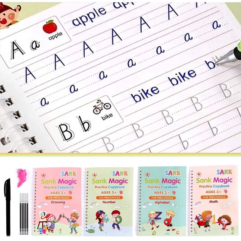 Buku Sank book Magic Sank Magic Book Practice Book 1 Set Isi 4 Buku &amp; Pulpen