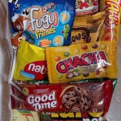 

Paket Snack custom ulang tahun bisa request