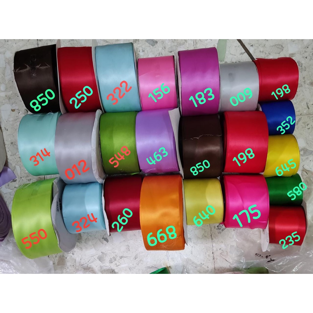 1 METER  - PITA SATIN LEBAR 5cm &amp; 7,5 cm | PITA  DOUBLE SATIN LEBAR | PREMIUM