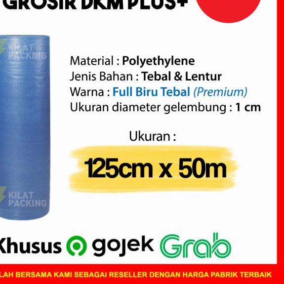 

PLASTIK BUBBLE WRAP 125CM X 50M / BUBBLE WRAP DKM PLUS PREMIUM MURAH - HITAM TEBAL