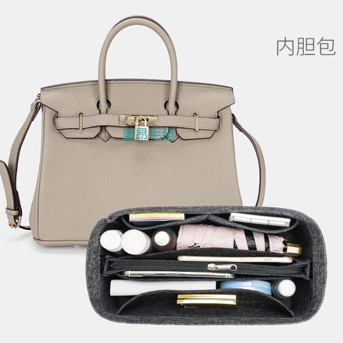 Felt Bag organizer for birkin insert hand bag