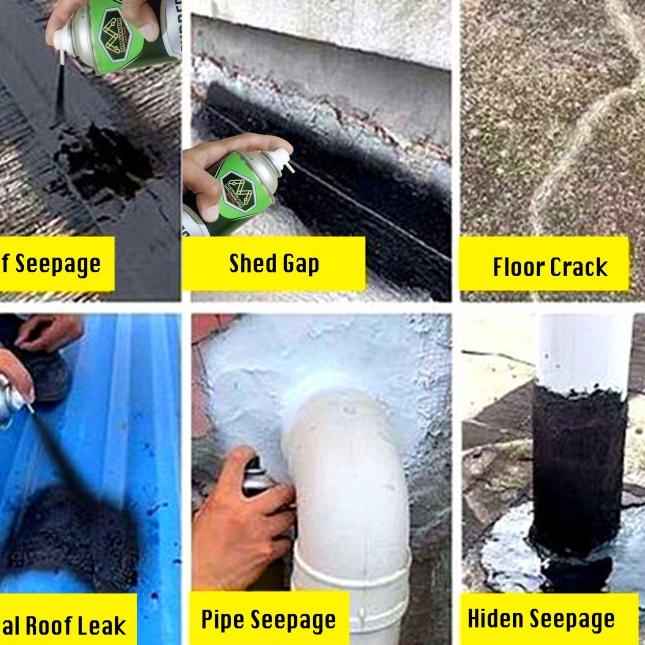 Spray anti bocor atap Semprotan anti bocor Cat anti Karat - By Maxxim - Hitam