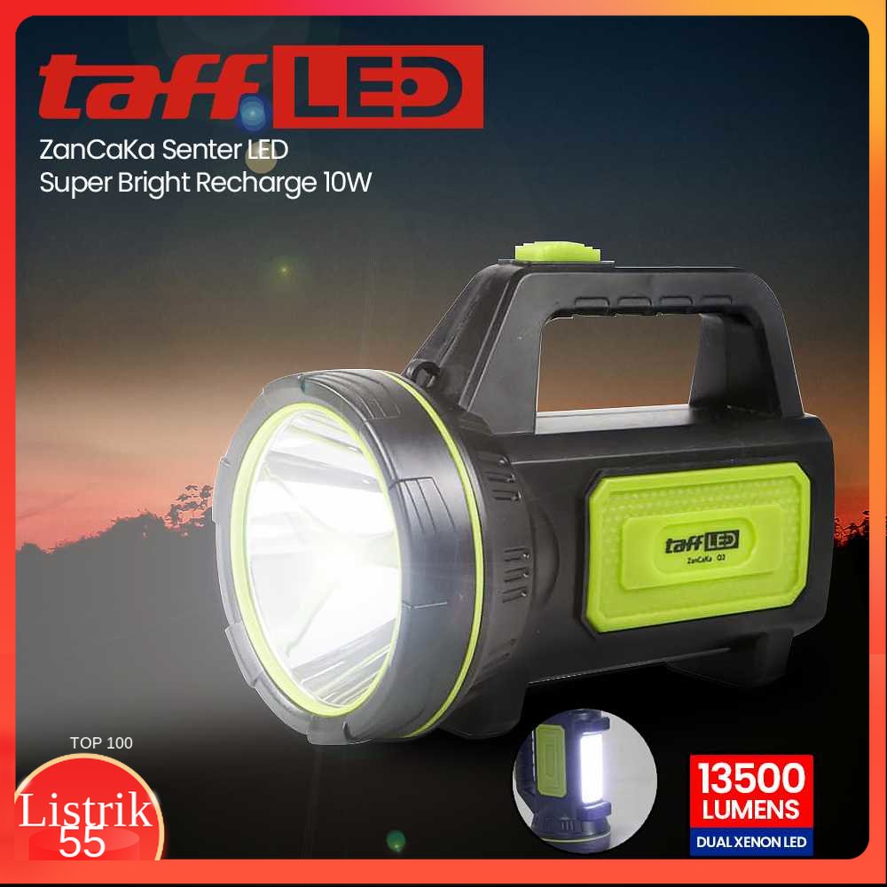 TaffLED ZanCaKa Senter LED Super Bright Recharge 10W 13500 Lumens - Q3