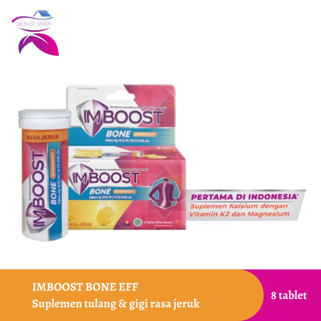 Imboost Bone Effervescent Suplemen Tulang Gigi Rasa Jeruk 8 Tablet