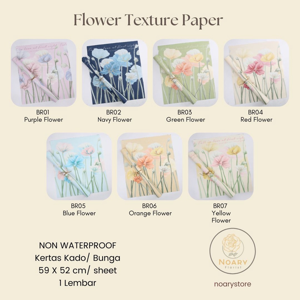 Flower Taxture Paper Kertas Bunga Wrapping Cellophane Paperwrap Buket Bunga Bungkusan Bunga / Flower Wrapping / Cellophane / Wrap / Kertas Bunga / Kertas Kado / Flower Paper / Kertas Grosir / Kertas Import / Kertas Cellophane / Florist / Buket Bunga / Flo