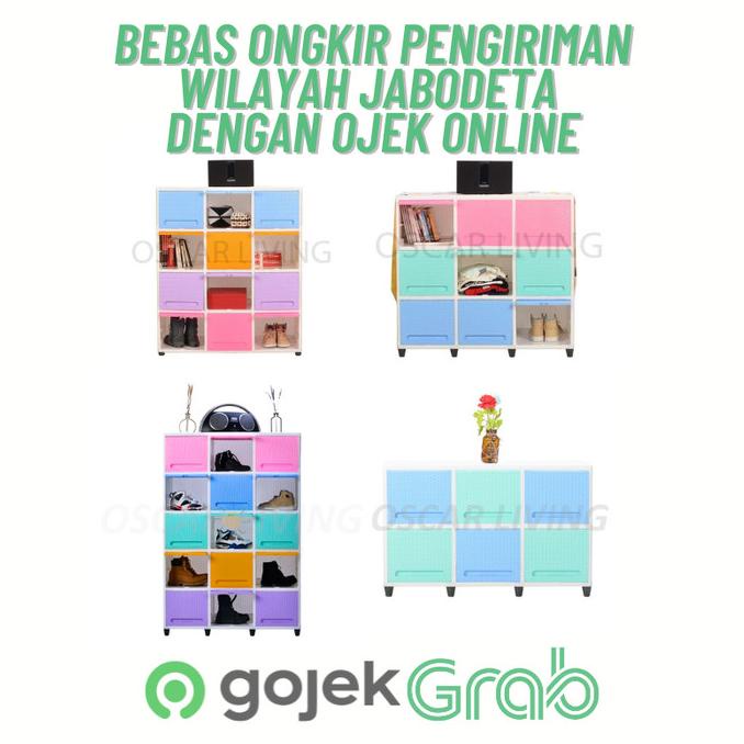 

Lemari Pakaian Rak Plastik Laci Club Flip Triple TCFR Serbaguna stock ready