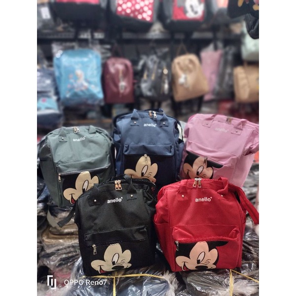 Ms_Tas Ransel Anello Mickey Size Besar Backpack Sekolah