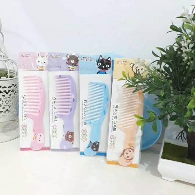 ✿ELYSABETHME✿ Aishu sisir mini gagang lucu imut utnuk anak dan dewasa hair comb untuk souvenir ultah pernikahan