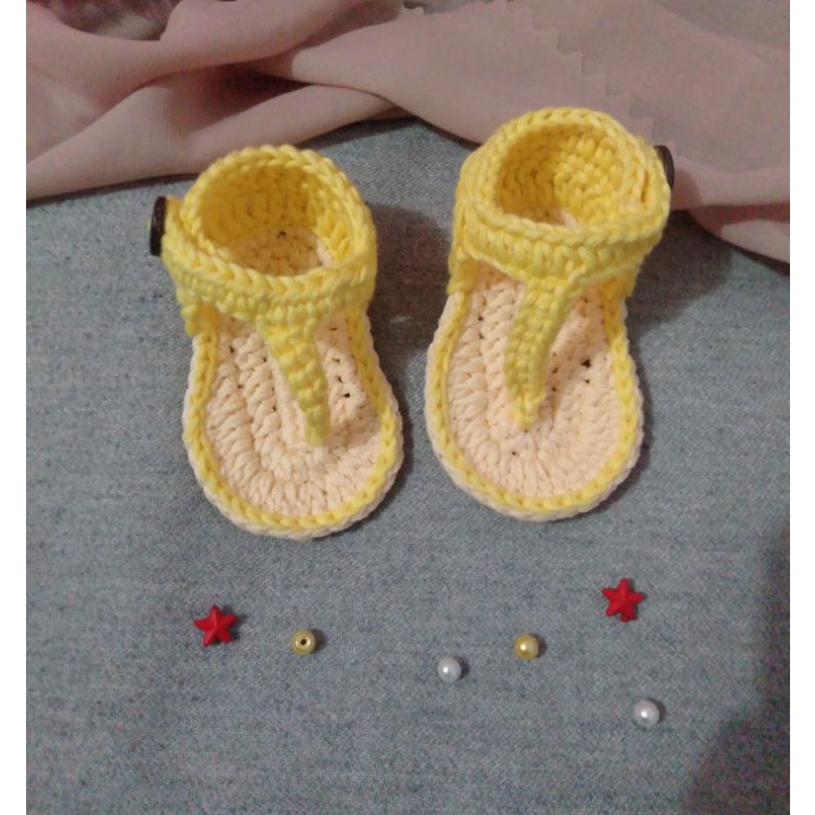 sepatu sandal rajut bayi cewek cowok