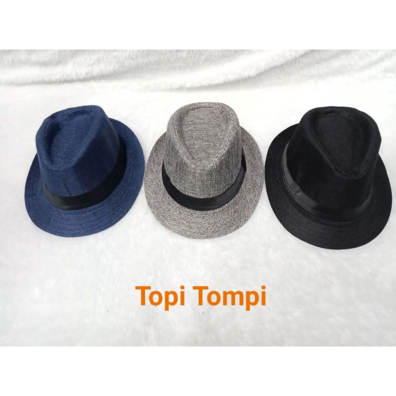 Topi Fedora Anak Maupun Dewasa Jerami Polos Import