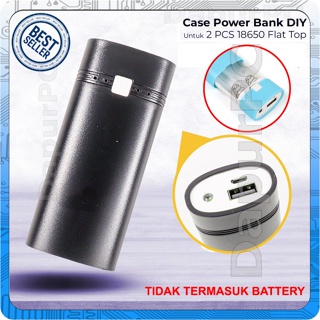 Power Bank Case DIY Exchangeable Cell For 2Pcs 18650