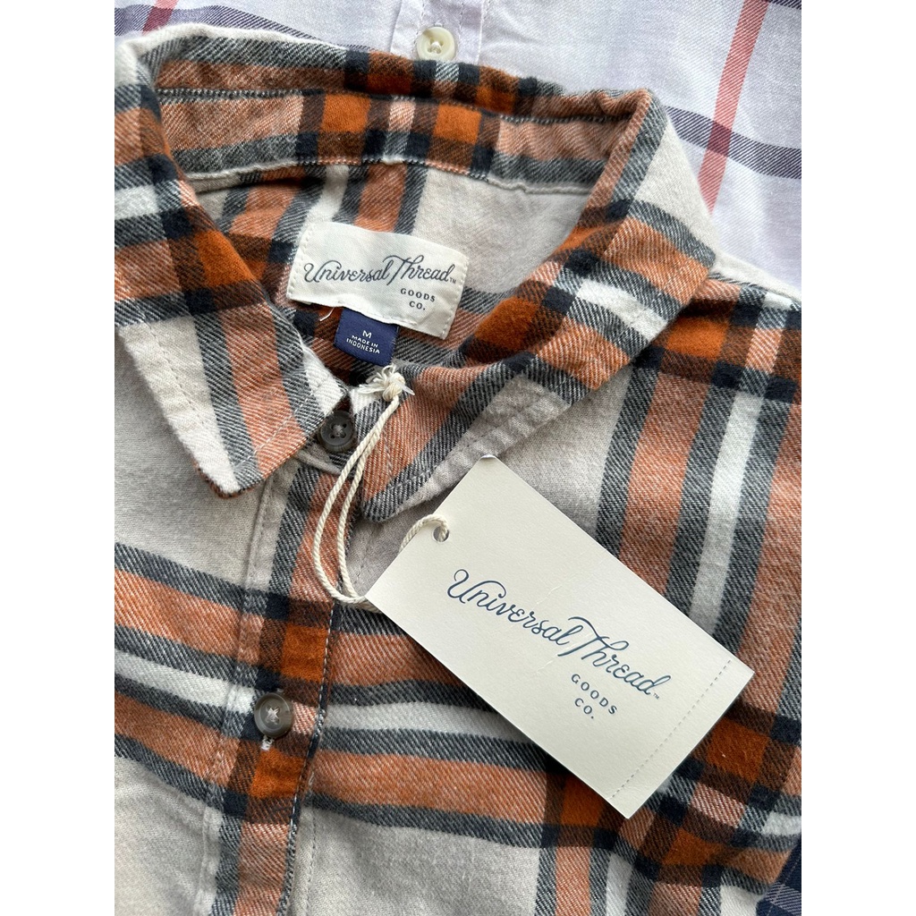 TH plaid cotton longsleeved  blouse