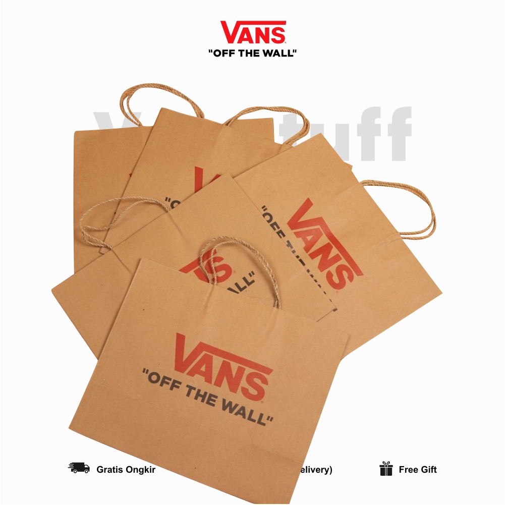 Paper Bag Vans Coklat Polos Paperbag Tote Bag Vans Tas Kertas Coklat Polos