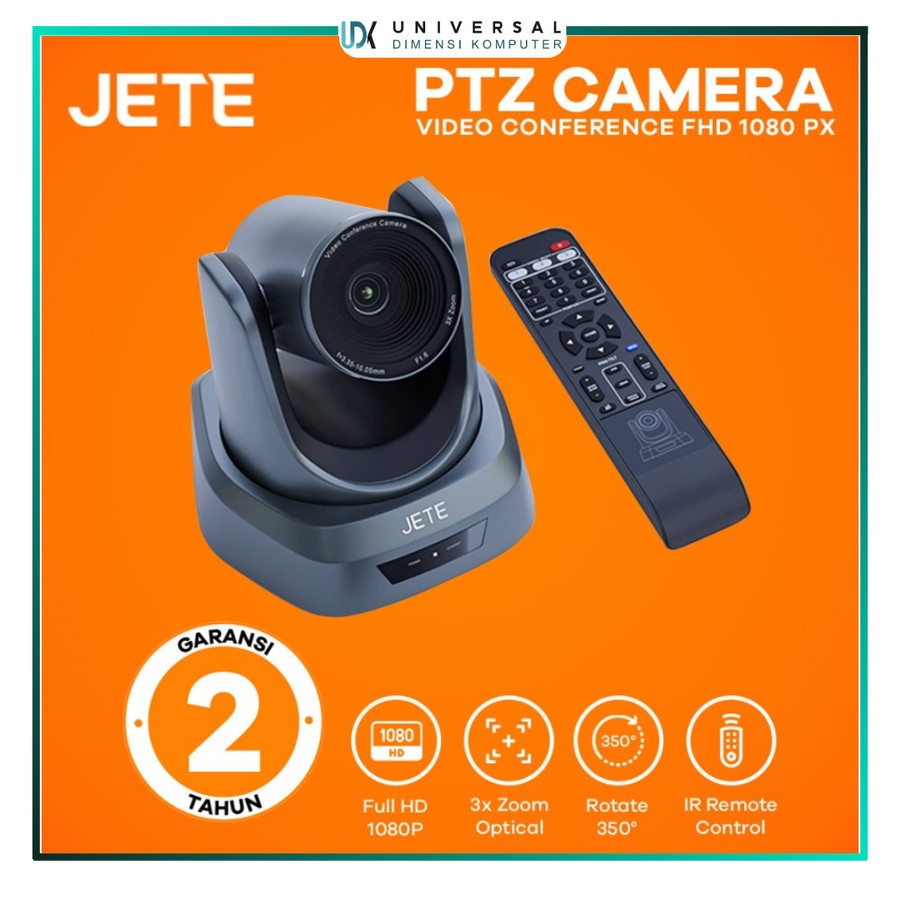 JETE PTZ Video Conference / Conference Camera 3x Zoom Garansi Resmi