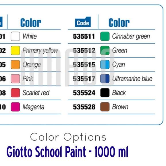 

GIOTTO SCHOOL PAINT - SCARLET RED - 1.000 ml - 535508