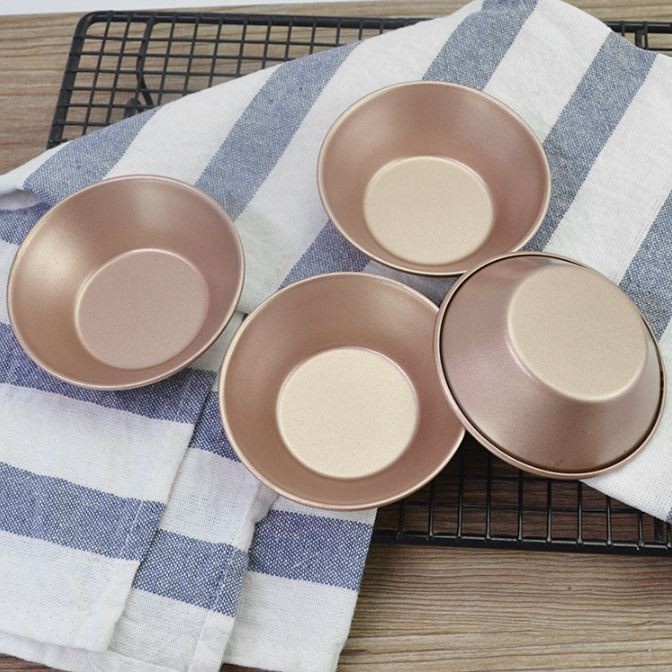 Loyang Pie Mini Cetakan Kue Pie Egg Mold Tart Anti Lengket Carbon Steel Kue Susu