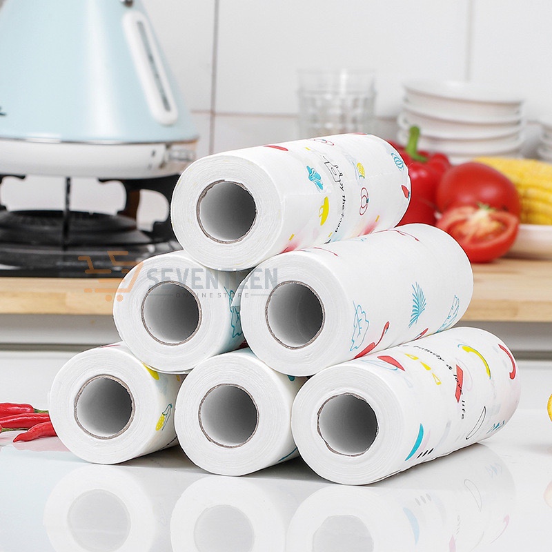 SEVENTEEN TISSUE KAIN LAP DAPUR ROLL GULUNG 50-LEMBAR 200-LEMBAR KAIN LAP DAPUR GULUNG NON WOVEN KAIN PEMBERSIH DAPUR SERBAGNA KITCHEN TISSUE ROLL