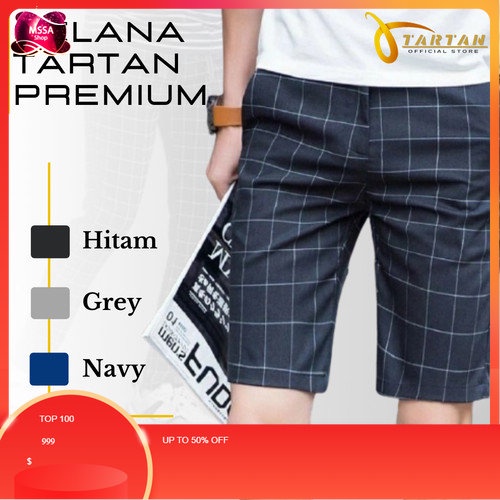 Celana tartan pendek pria distro original Celana pendek tartan cowok dewasa bahan tebal