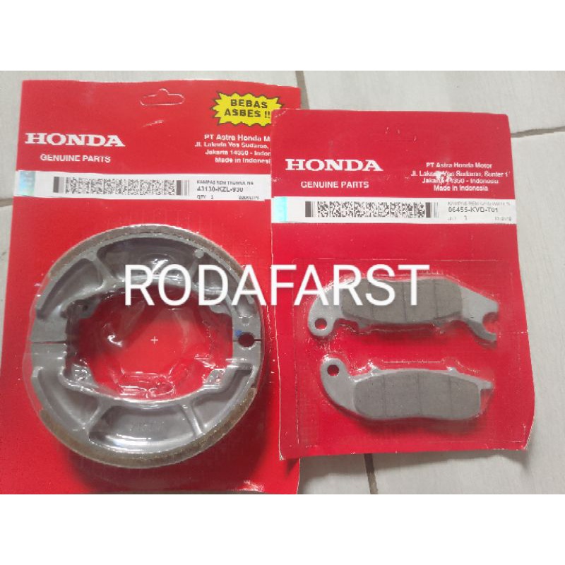DISPAD KAMPAS REM DEPAN BELAKANG BEAT KARBU